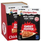 Chicken of the Sea lightly-seasoned ghost pepper tuna pouch for protein on the go.