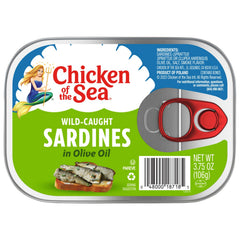 Sardines in a bowl with greens, a versatile Chicken of the Sea meal base.