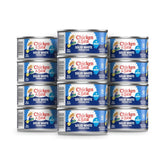 Chicken of the Sea wild-caught albacore tuna in water, solid filet close-up, protein-rich meal option.