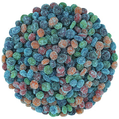 CHILI SOUR Extra Sour Gushers blue raspberry close-up, bold tangy flavor for snacks.