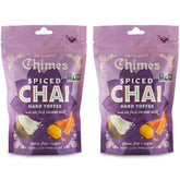 Chimes Coconut Spiced Chai Toffee Pack 2 wrapped, convenient snack for on-the-go