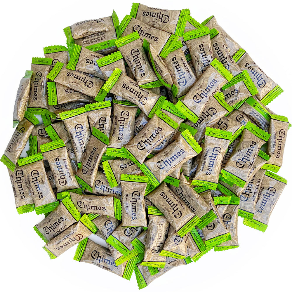 Chimes Original Ginger Chews ginger-piece, bold flavor for nausea relief