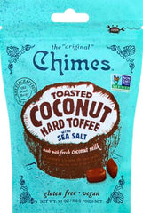 Chimes Toffee Hard Coconut Sea Salt cut squares reveal even portions.