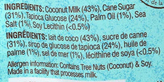 Chimes Toffee Hard Coconut Sea Salt toasted coconut detail highlights premium ingredients.
