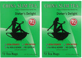 China Slim Tea Dieter Tea Delight front pack showing twin-pack value for daily use