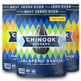 Chinook Seedery roasted sunflower seeds in jumbo bags for on-the-go snacking