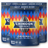 Chinook Seedery Original flavor roasted sunflower seeds in a 4oz bag, on-the-go snack