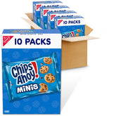 Chips Ahoy! Mini Original Cookies packaging, convenient 1-ounce snack packs for on-the-go.