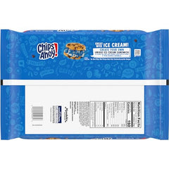 Crisp texture close-up of Chips Ahoy! Original cookies highlights crunch.