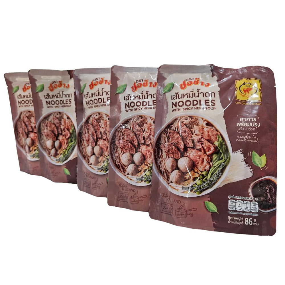 Cho Chang Thai Boat Noodles spicy pack, ready for quick heat and flavor