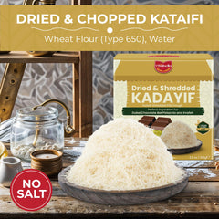 Chobella kataifi dough for kunafa layers enabling airy textures