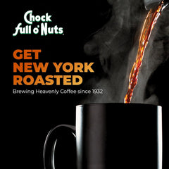 Chock Full o'Nuts Heavenly Original ground coffee beans closeup