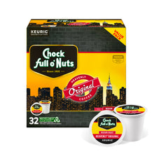 Chock Full o Nuts Heavenly Original K-Cup Pod for Keurig brewers delivers smooth, balanced flavor.