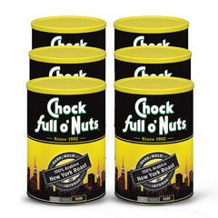 Chock Full o' Nuts New York Roast coffee in a steel can preserving freshness and aroma