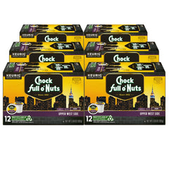 Chock Full o' Nuts Upper West Side K-Cup packaging for quick morning coffee.