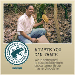 Chocolove creamy milk chocolate bar packaging suggests gift-ready presentation.