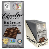 Chocolove Extreme Dark 88% bar close-up highlighting deep cacao notes for mindful tasting.