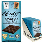 Chocolove Hawaiian Sea Salt packaging highlights premium 72% cocoa chocolate.