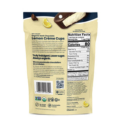 CHOCXO Lemon Creme Cups serving shot highlights citrus cream pairing with dark chocolate for a refined snack