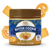 ChocZero Butter Cookie Spread in a jar showing creamy texture and no added sugar