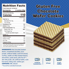 ChocZero chocolate creme wafer close-up emphasizes smooth texture and flavor.