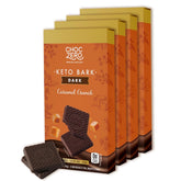 ChocZero dark chocolate caramel crunch bark package front—keto-friendly snack.