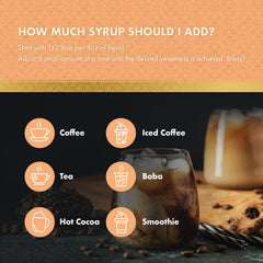 ChocZero Peach Flavoring Syrup dessert drizzle on baked goods