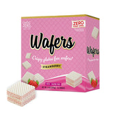 ChocZero Strawberry Wafer Cookies box on the counter for easy snacking.