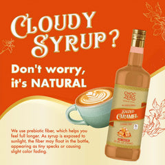 ChocZero Sugar Free Coffee Syrup salted caramel latte with depth minus sugar.