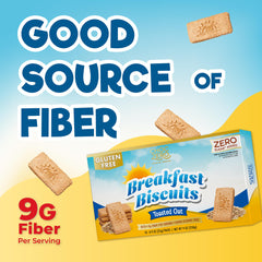 ChocZero toasted oat breakfast biscuits crunchy bite to fuel mornings.