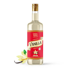 ChocZero vanilla syrup for coffee pour enhances keto-friendly vanilla flavor.