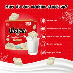 ChocZero Vanilla Wafer creme filling close-up highlights smooth cream.