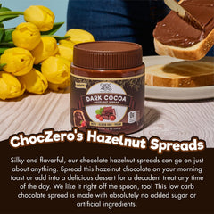 ChocZero spread on toast showcasing a low carb breakfast option