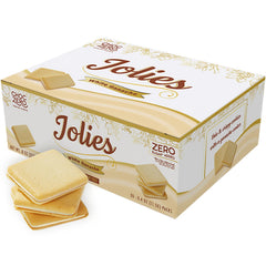ChocZero White Chocolate Jolies cookies in packaging, gluten-free and no added sugar.