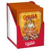Cholula Chili Garlic Taco Seasoning Mix bottle pour enhances quick weeknight tacos.