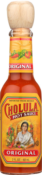 Cholula hot sauce bottle front showing iconic label for authentic flavor