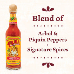 Cholula Original bottle front label showcasing authentic branding.