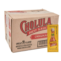 Cholula Original hot sauce packets 200-count for on-the-go flavor.