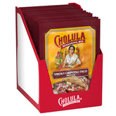Cholula smoky chipotle taco seasoning pack 12 front for quick family tacos