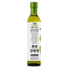 Chosen Foods Avocado Oil bottle close-up – neutral flavor ideal for daily cooking.