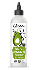 Chosen Foods Avocado Oil squeeze bottle closeup ready for high-heat cooking