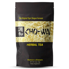 CHO-WA Harmony packaging invites a calming tea ritual.