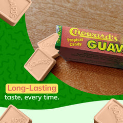 Choward's Guava Mint resealable bag shows freshness on the go.