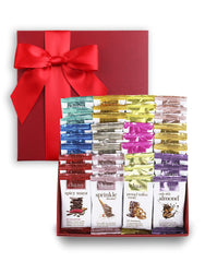 Chuao Chocolatier Share the Love box front showcases giftable mini bars for celebrations.