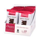 Chuao Spicy Maya dark chocolate bar unwrapped, rich color and cinnamon aroma.