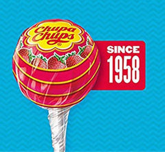Chupa Chups orange flavor lollipop with vivid hue