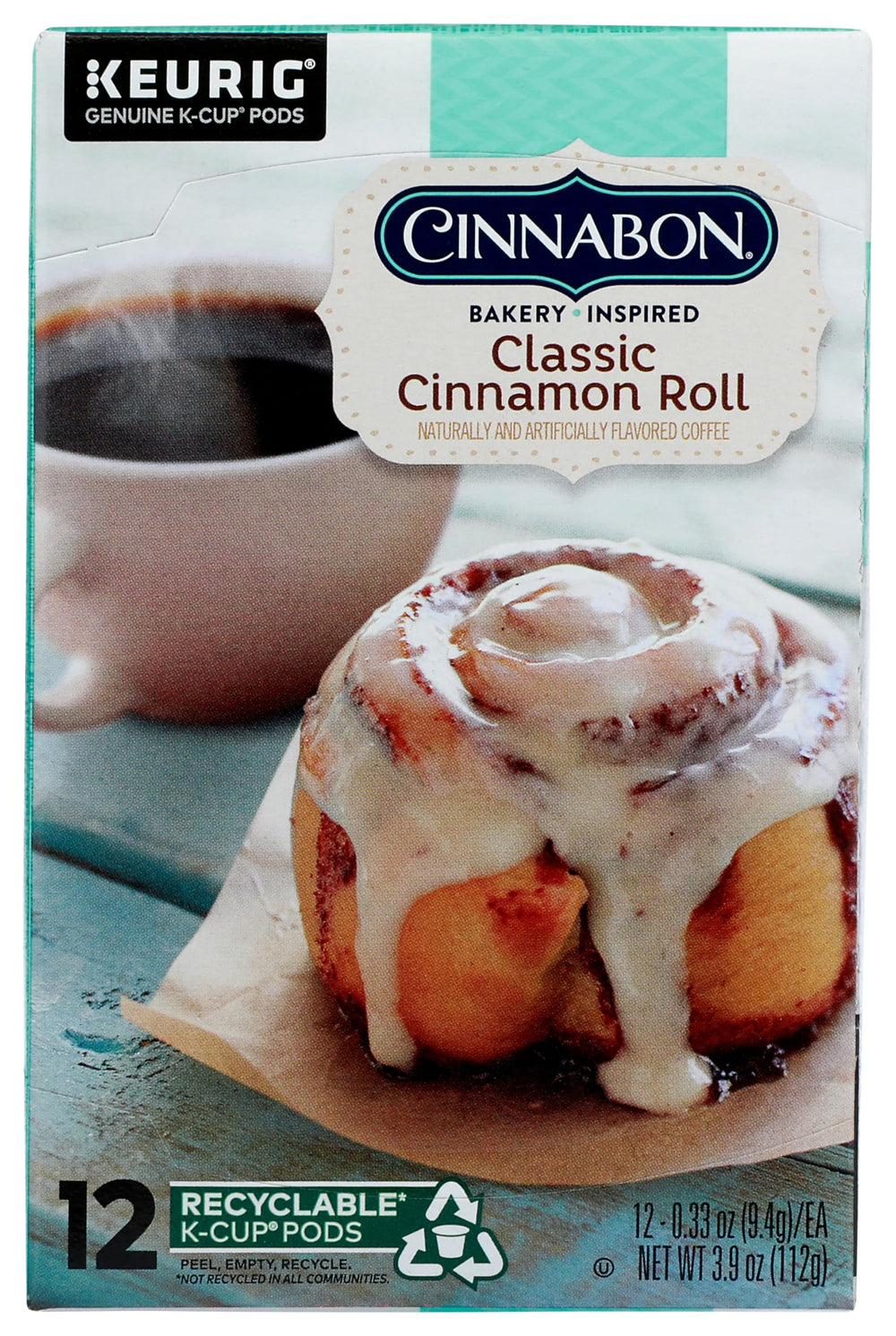 Cinnabon Classic Cinnamon Roll K-Cup Pod for instant single-serve brew.