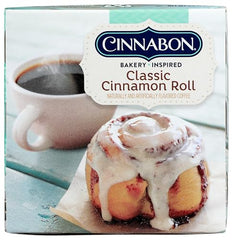 Cinnabon Classic Cinnamon Roll packaging variation showing consistent flavor.