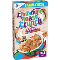 Cinnamon Toast Crunch bowl with milk for a quick breakfast
