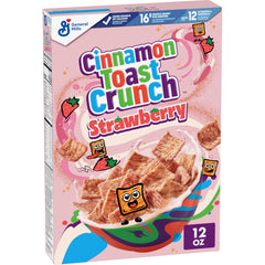 Cinnamon Toast Crunch Strawberry bowl with milk, ideal for a quick, flavorful breakfast.